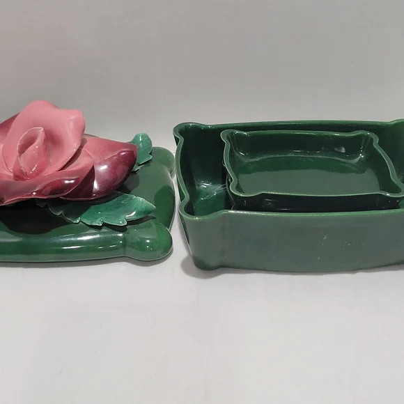 Johannes Brahm California 965 trinket box 3pc ceramic w lid - Picture 5 of 13